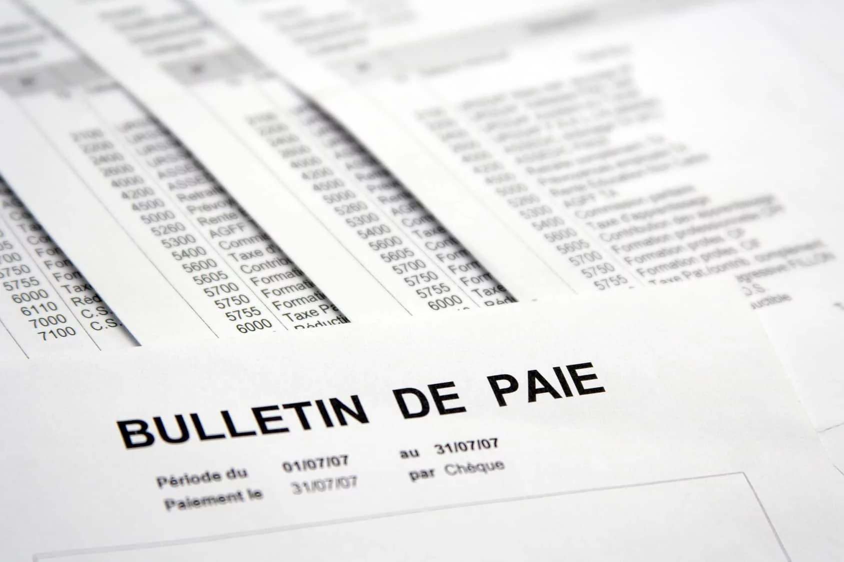 Bulletin de paie établi par CG Consulting