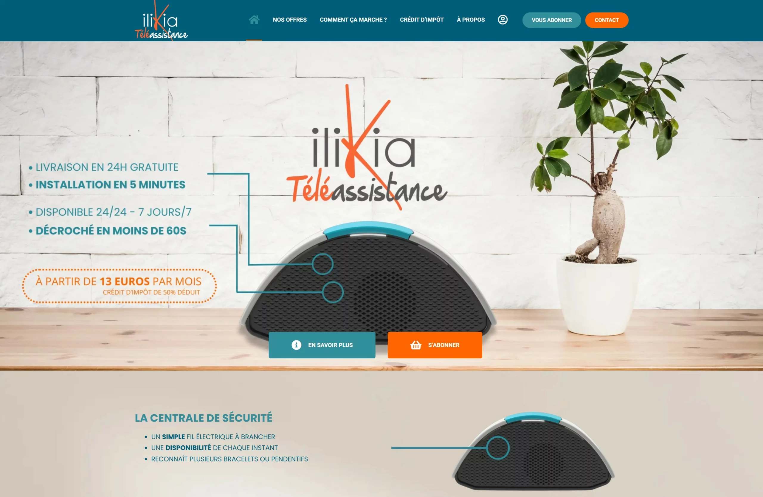 Site internet d’iLiKia Téléassistance réalisé par CG Consulting